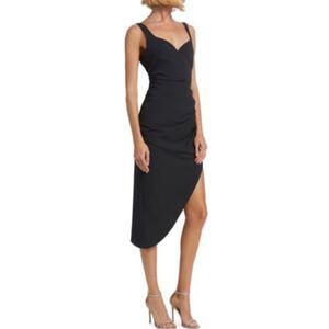 CINQ À SEPT Asymmetric Midi-Dress size 8